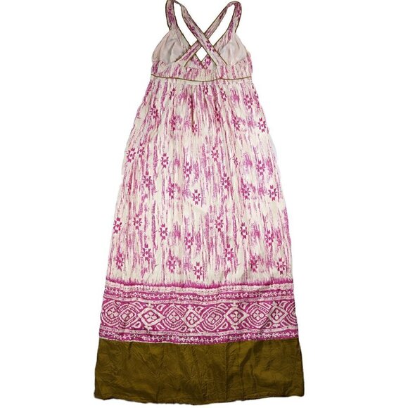Ann Taylor Loft Silk Maxi Sundress with criss-cross straps - Picture 2 of 4